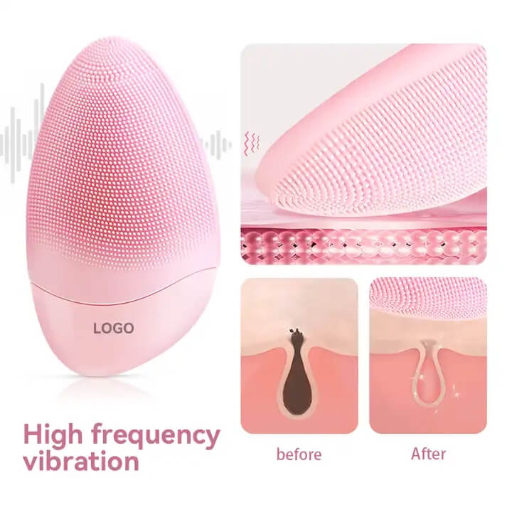 SKB-1811C Wodoodporny USB Vibrate Exfoliate Sonic Electric Facial Face Silicone Brush Urządzenie do czyszczenia 