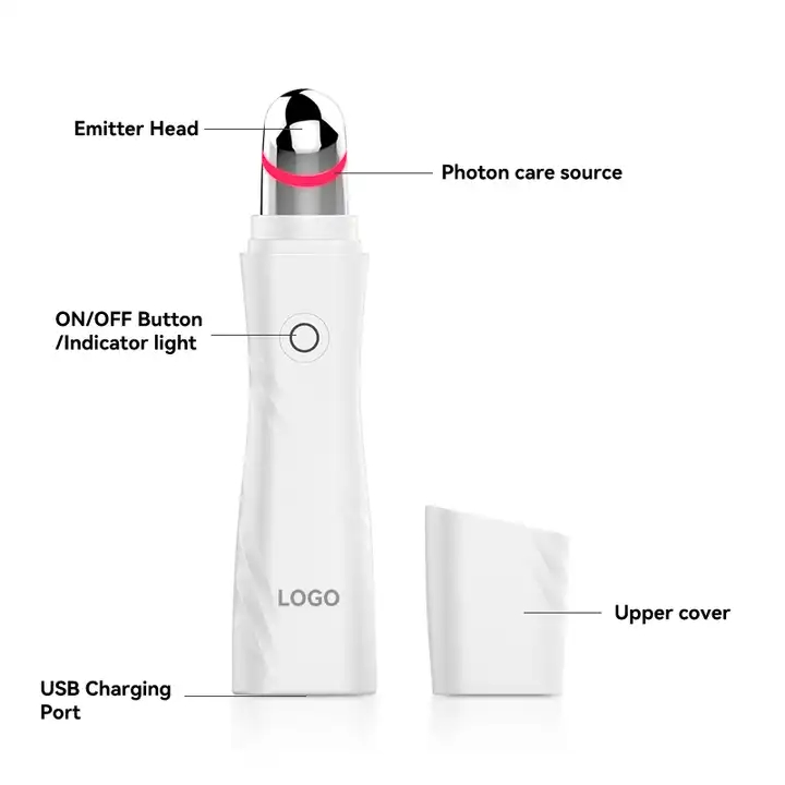 SKB-1807 Elektrycznie podgrzewany wibracyjny wstrzykiwacz przeciwzmarszczkowy Eye Beauty Pen Hot Compress Masażer oczu 